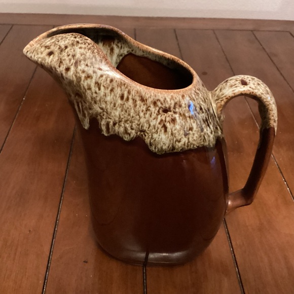 Large brown drip glaze pitcher9” high - Picture 2 of 9